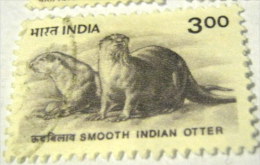 India 2000 Smooth Indian Otter 3.00r - Used - Used Stamps