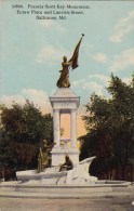 Francis Scott Key Monument Eutaw Place And Lanvale Street Baltimore Maryland 1912 - Baltimore
