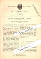 Original Patent - "Apollo" Pianoforte-Fabrik In Dresden , 1884 , Schallöffnungen An Pianofortes , Piano , Klavier !!! - Muziekinstrumenten