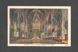 KINGSTON - ONTARIO - INTERIOR ST MARY'S CATHEDRAL - CHURCH - ÉGLISE - PUBLISHED BY VALENTINE - Kingston