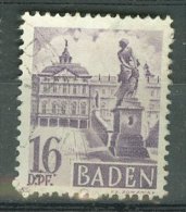 BADEN / BADE 1948: YT 23, O - LIVRAISON GRATUITE A PARTIR DE 10 EUROS - French Zone