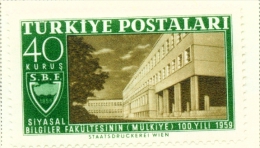 TURKEY  -  1959  Political Science Faculty  40k  Mounted/Hinged Mint - Nuovi