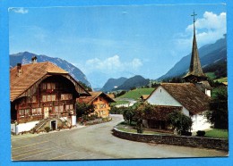 OV869, Diemtigen, Gasthof Hirschen, Kirche, Restaurant, Eglise, Circulée 1989 - Diemtigen