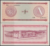 1985-BK-3 CUBA 1$ CURRENCY CERTIFICATE. CERTIFICADO DE DIVISAS A. UNC PLANCHA. 1985. - Kuba