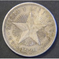 1920-MN-1 CUBA. KM 13.2 SILVER 20c STAR 1920. ESTRELLA RADIANTE. XF PLUS UNC - Cuba