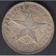 1920-MN-10 CUBA. KM 13.2 SILVER 20c STAR 1920. ESTRELLA RADIANTE. XF BRILLO ORIGINAL. - Kuba