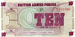 NEUF : BILLET DE 10 NEW PENCE - BRITISH ARMED FORCES - 1972 - British Armed Forces & Special Vouchers