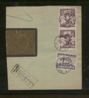 POLAND 1939 LETTER PIECE DROHOBYCZ MIXED FRANKING 2 X 25GR INDEPENDENCE + 5GR CZESTOCHOWA - Lettres & Documents