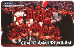 CENTO ANNI DI MILAN CALCIO SCHEDA TELEFONICA URMET 40 - Saint-Marin