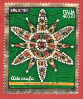 ITALIA REPUBBLICA USATO - 2013 - Arte Orafa - Fibbia A Forma Di Stella - € 0,70 - S. 3396 - 2011-20: Used