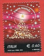 ITALIA REPUBBLICA USATO - 2012 - Natale Laico - Albero Di Natale - € 0,60 - S. 3356 - 2011-20: Used