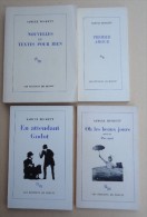 Lot 4 Vol. SAMUEL BECKETT - Premier Amour - Oh Les Beaux Jours - En Attendant Godot - Nouvelles Et Textes Pour Rien - Paquete De Libros