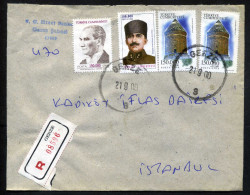 TURKEY, Michel 3155, 3236, 3235; 21 / 9 / 2000, Registered Gerze Postmark - Covers & Documents