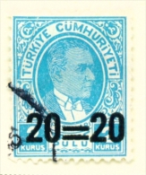 TURKEY  -  1959  Postage Due Stamps Used For Ordinary Postage  20k On 2k  Used As Scan - Gebruikt