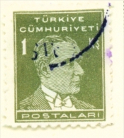 TURKEY  -  1931 To 1954  Kemal Attaturk Definitive  1k  Used As Scan - Oblitérés