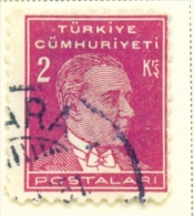 TURKEY  -  1931 To 1954  Kemal Attaturk Definitive  2k  Used As Scan - Gebruikt