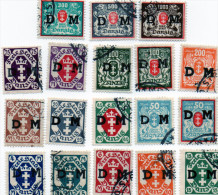 B - 1921 Germmia - Danzica - Servizio - Dienstzegels