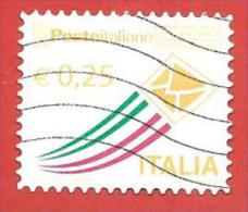 ITALIA REPUBBLICA USATO  - 2013 - Posta Italiana - Serie Ordinaria - € 0,25 - S. 3182A - 2011-20: Used