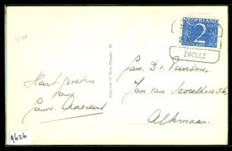 POSTKAART * Uit 1950 * Van OMMEN Naar ALKMAAR * MET TREINSTEMPEL  COEVORDEN- ZWOLLE    (9626) - Cartas & Documentos