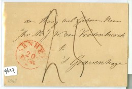 VOORLOPER * BRIEFOMSLAG  Uit 1848 * Van ARNHEM Naar 's-GRAVENHAGE * AAN JONKHEER VAN VREDENBURCH * K29   (9627) - ...-1852 Prephilately