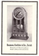 Original Werbung - 1914 - Baumann , Koelliker & Cie In Zürich , Kunst-Schmiedearbeiten , Uhren , Uhrmacher !!! - Antike Uhren