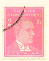 TURKEY  -  1931 To 1954  Kemal Attaturk Definitive  2k  Used As Scan - Usados