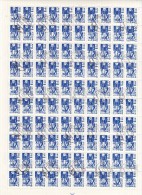 Urss 1960-59 - Yt  3164 Used   Foglio Completo Di 100 Val. - Ordinaria (Aviazione) - Feuilles Complètes