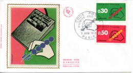 FRANCE. N°1719-20 De 1972 Sur Enveloppe 1er Jour. Code Postal. - Code Postal