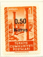 TURKEY  -  1952  Views And Attaturk Issues  0.50k On 1k  Mounted/Hinged Mint - Ungebraucht