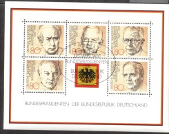 Bund Block 18 Bundespräsidenten Used Gestempelt ESST Bonn - 1981-1990