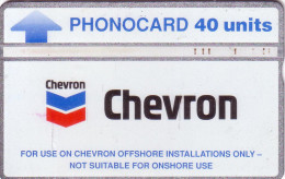 GB UK PLATEFORME PETROLIERE CHEVRON 40U UT N° 372F.... - Petrole