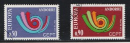Andorre Français 1973 - Timbres Yvert & Tellier N° 226 - 227 - 230 Et 233 - Used Stamps