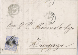 11646. Carta Entera  BARCELONA 1871. Rombo Puntos. Alegoria - Storia Postale