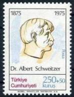 1975 TURKEY CENTENARY OF THE BIRTH OF DR. ALBERT SCHWEITZER MNH ** - Albert Schweitzer