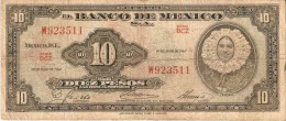 BILLETE DE MEXICO DE 10 PESOS DEL AÑO 1967   (BANKNOTE) - México