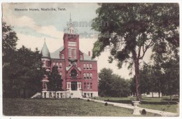 NASHVILLE TENNESSEE- MASONIC HOME BUILDING -1900s Vintage Postcard- ARCHITECTURE [5597] - Nashville