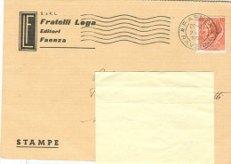 LEGA,EDITORI,FAENZA, CARTOLINA COMMERCIALE CON CEDOLA  DI RITORNO, 1958, - Faenza