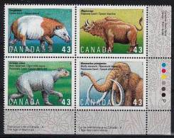 CANADA Animaux Prehistoriques, YVERT 1386/89**  MNH Neuf Sans Charniere - Prehistorisch