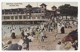 OH - CLEVELAND OHIO GORDON PARK BATH HOUSE~BEACH SCENE~PEOPLE~c1910s Vintage Postcard [5609] - Cleveland