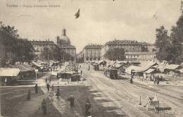 B00005-Torino-Piazza Emanuele Filiberto Mercato -1917 - Places & Squares