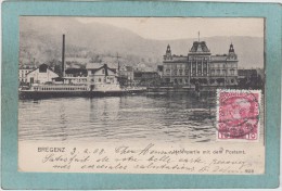 BREGENZ  -  HAFENPARTIE  MIT  DEM  POSTAMT  -  1908  -  CARTE  PRECURSEUR  - - Bregenz