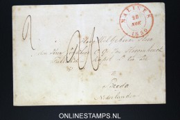 Belgium: Cover Mechelen / Malines To Breda 1850  Wax Sealed - 1830-1849 (Belgica Independiente)