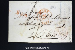 Belgium: Letter Mons Bergen To Paris 1837 - 1830-1849 (Unabhängiges Belgien)