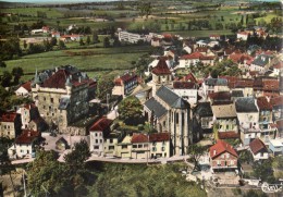 LACAPELLE-MARIVAL VUE AERIENNE LE CHATEAU L'EGLISE ET AU FOND LE COLLEGE D'ENSEIGNEMENT TECHNIQUE - Lacapelle Marival