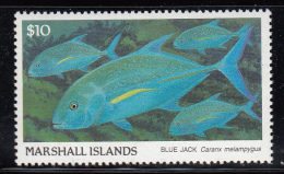 Marshall Islands MNH Scott #184 $10 Blue Jack - Fish - Islas Marshall