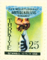 TURKEY  -  1956  Anti Alchoholism Congress  25k  Mounted/Hinged Mint - Ungebraucht