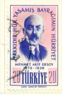 TURKEY  -  1956  Ersoy  20k  Used As Scan - Used Stamps