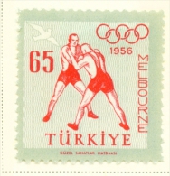 TURKEY  -  1956  Olympic Games  65k  Mounted/Hinged Mint - Nuovi