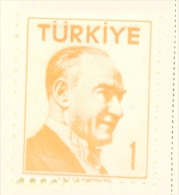TURKEY  -  1956  Kemal Attaturk  1k  Mounted/Hinged Mint - Nuovi