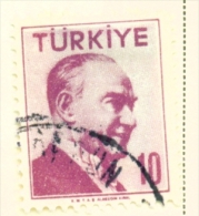 TURKEY  -  1956  Kemal Attaturk  10k  Used As Scan - Oblitérés